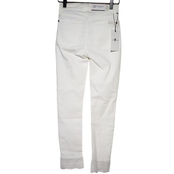 7 For All Mankind Gwenevere White Skinny Jeans | Size 23 | NWT - Picture 4 of 11
